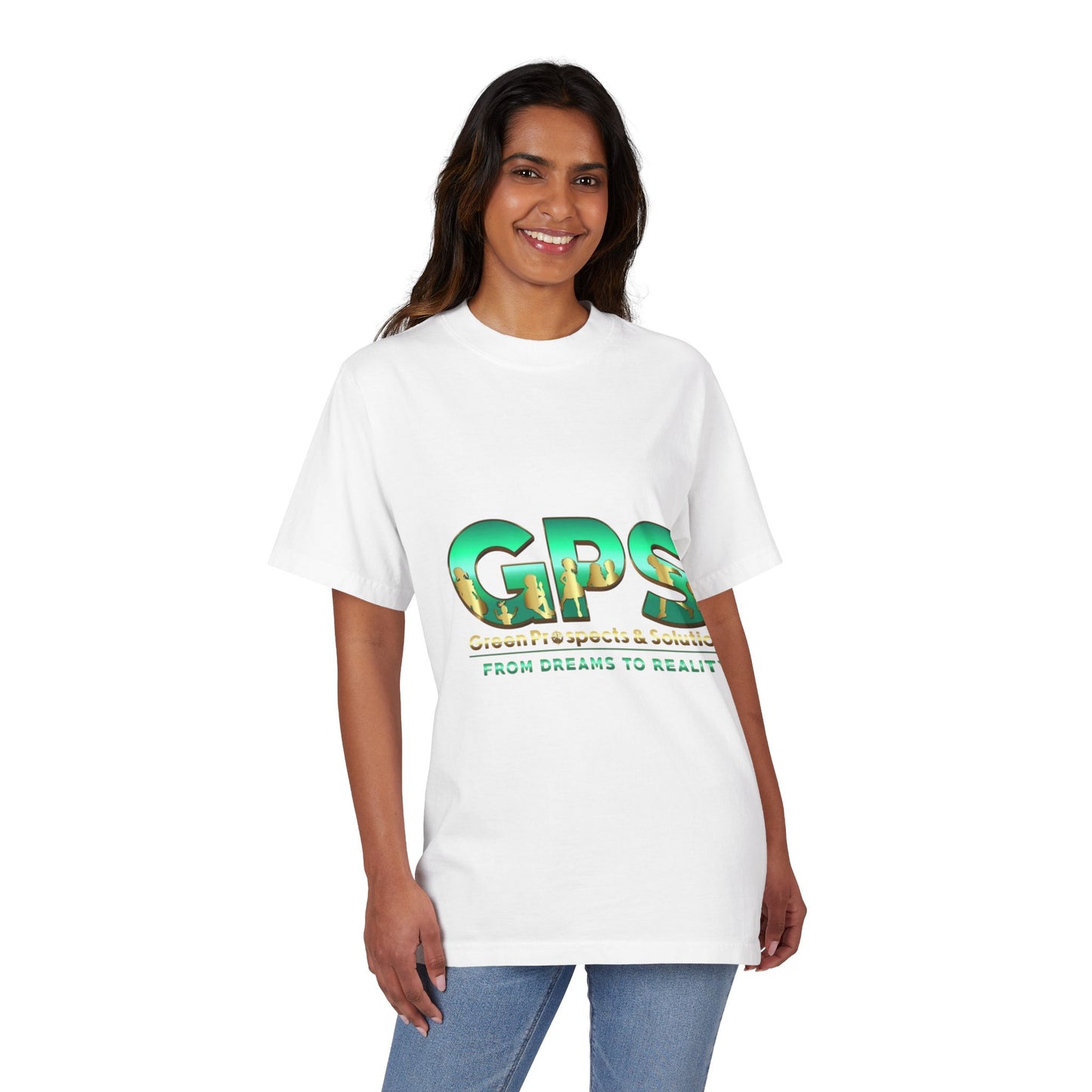 Unisex Garment-Dyed  Drop-Shoulder T-Shirt - GPS-2