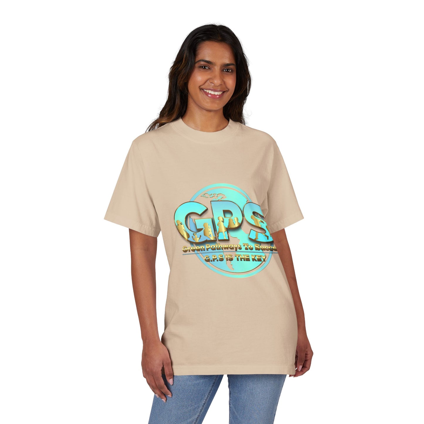 Unisex Garment-Dyed  Drop-Shoulder T-Shirt - GPS-1