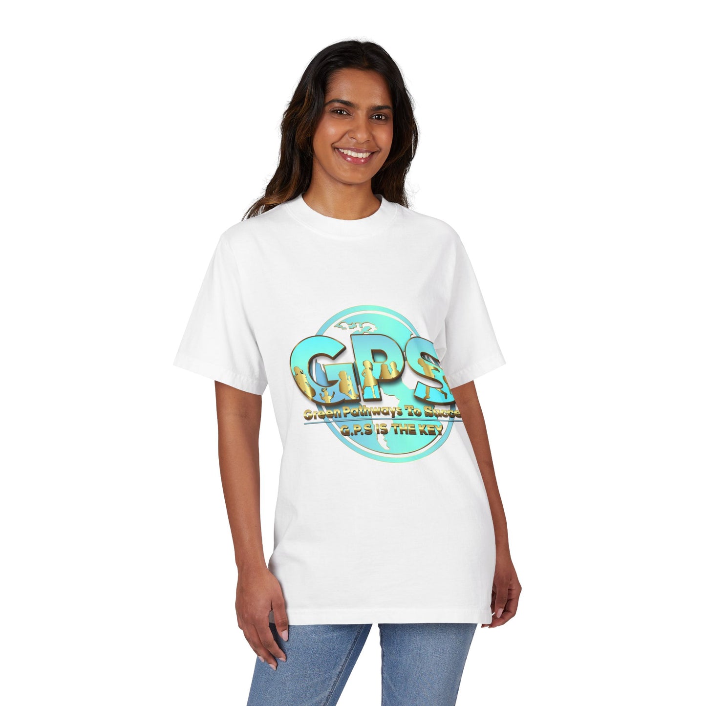 Unisex Garment-Dyed  Drop-Shoulder T-Shirt - GPS-1