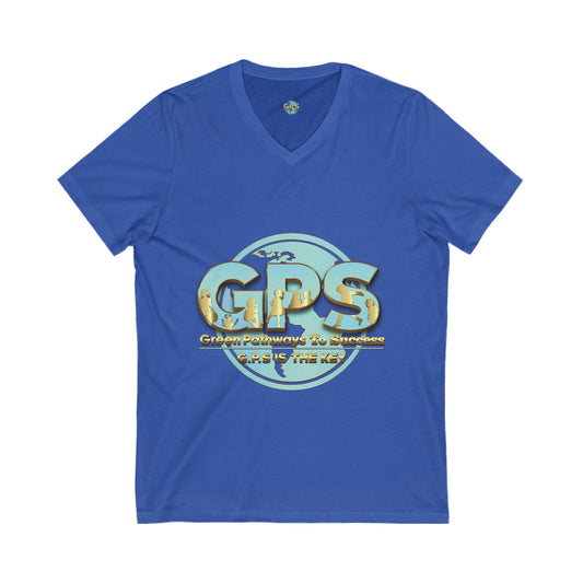 Unisex Jersey Short Sleeve V-Neck Tee - GPS-1