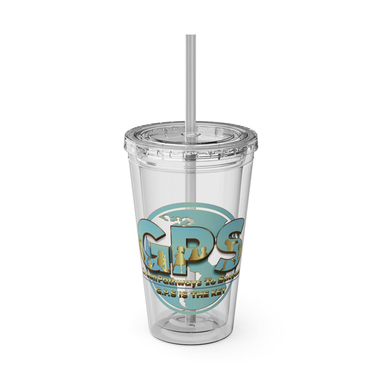 Sunsplash Tumbler with Straw, 16oz - GPS-1