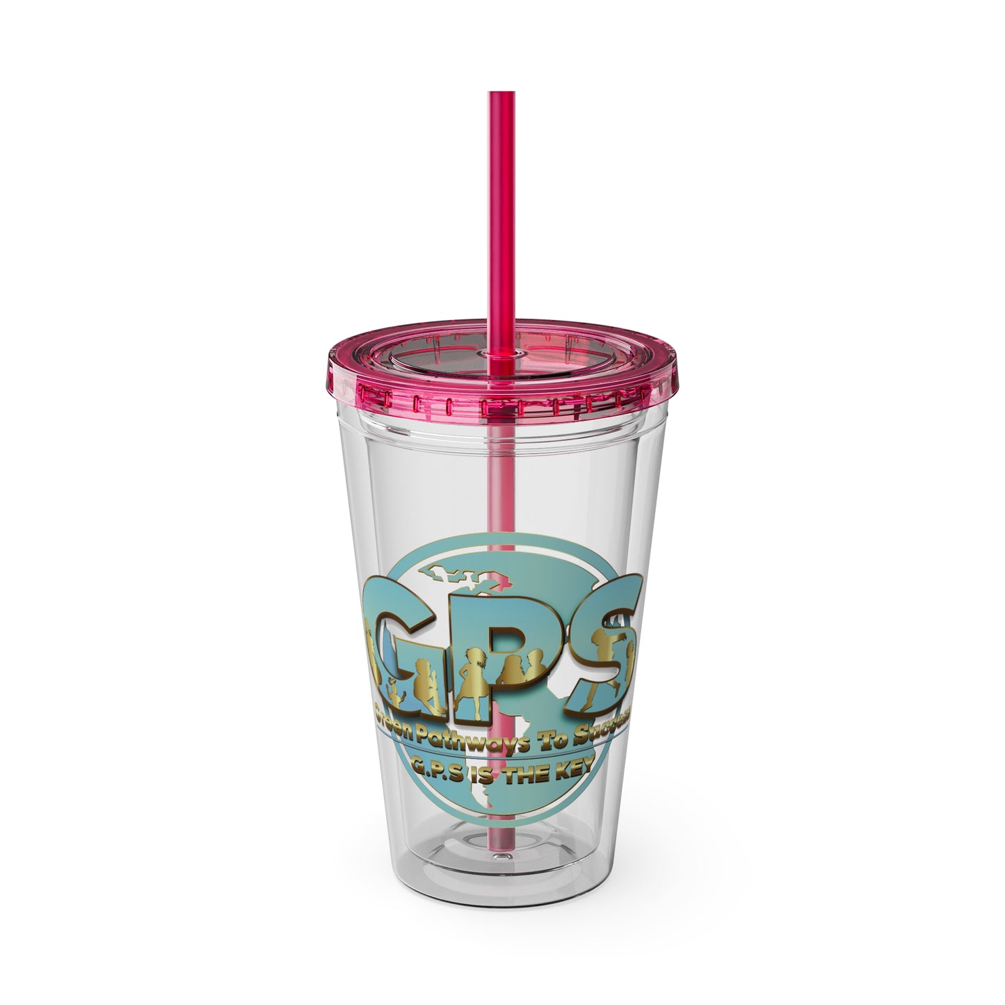 Sunsplash Tumbler with Straw, 16oz - GPS-1