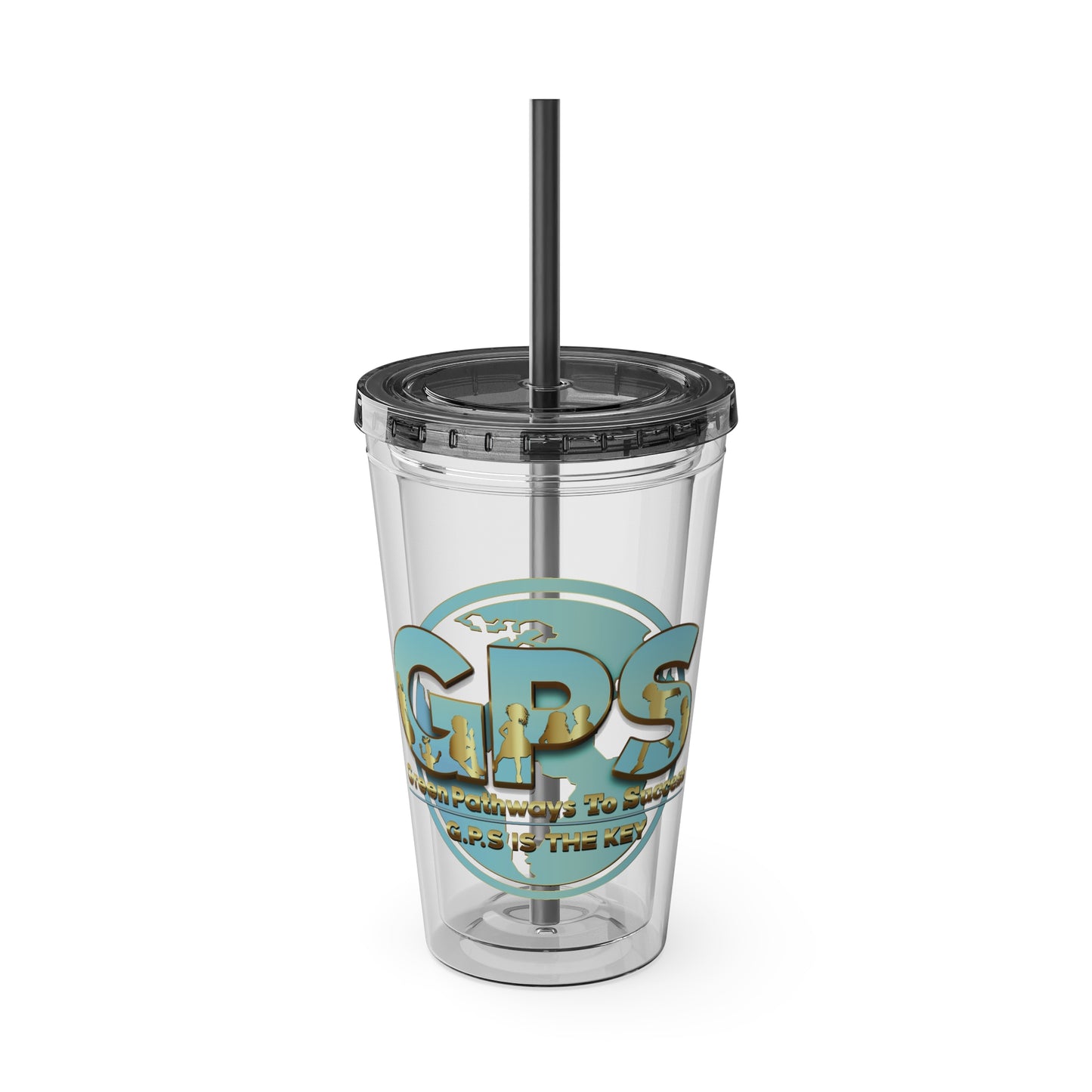 Sunsplash Tumbler with Straw, 16oz - GPS-1