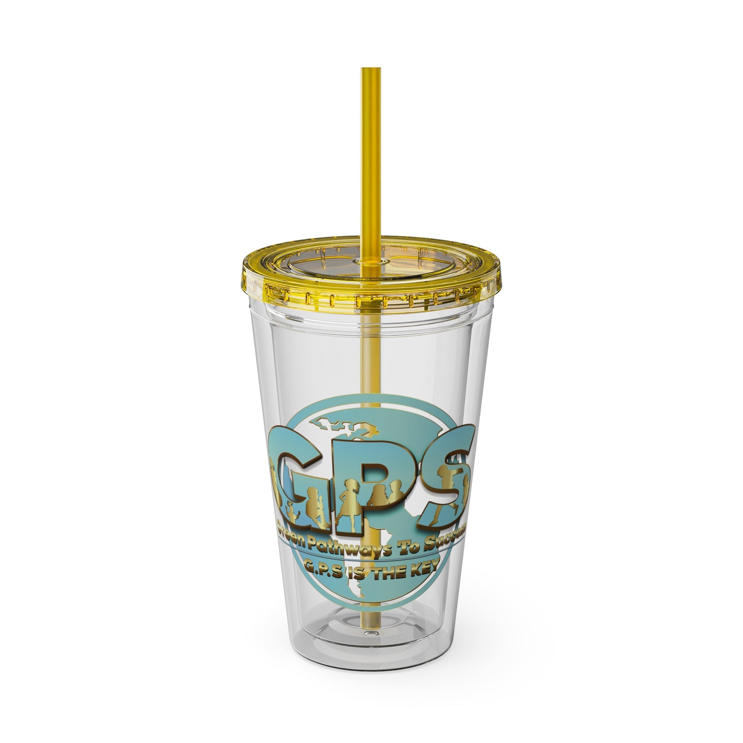 Sunsplash Tumbler with Straw, 16oz - GPS-1