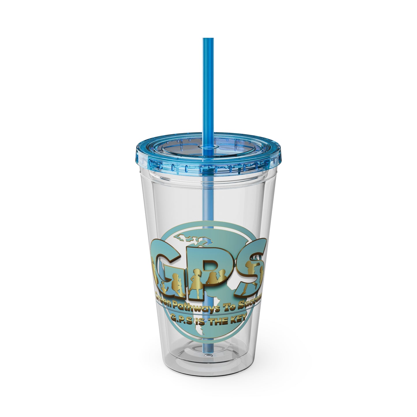 Sunsplash Tumbler with Straw, 16oz - GPS-1