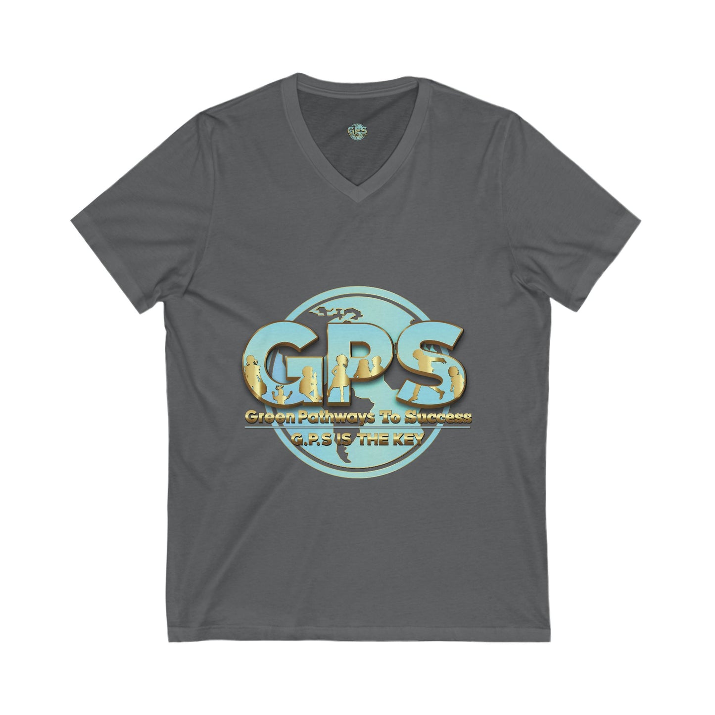 Unisex Jersey Short Sleeve V-Neck Tee - GPS-1
