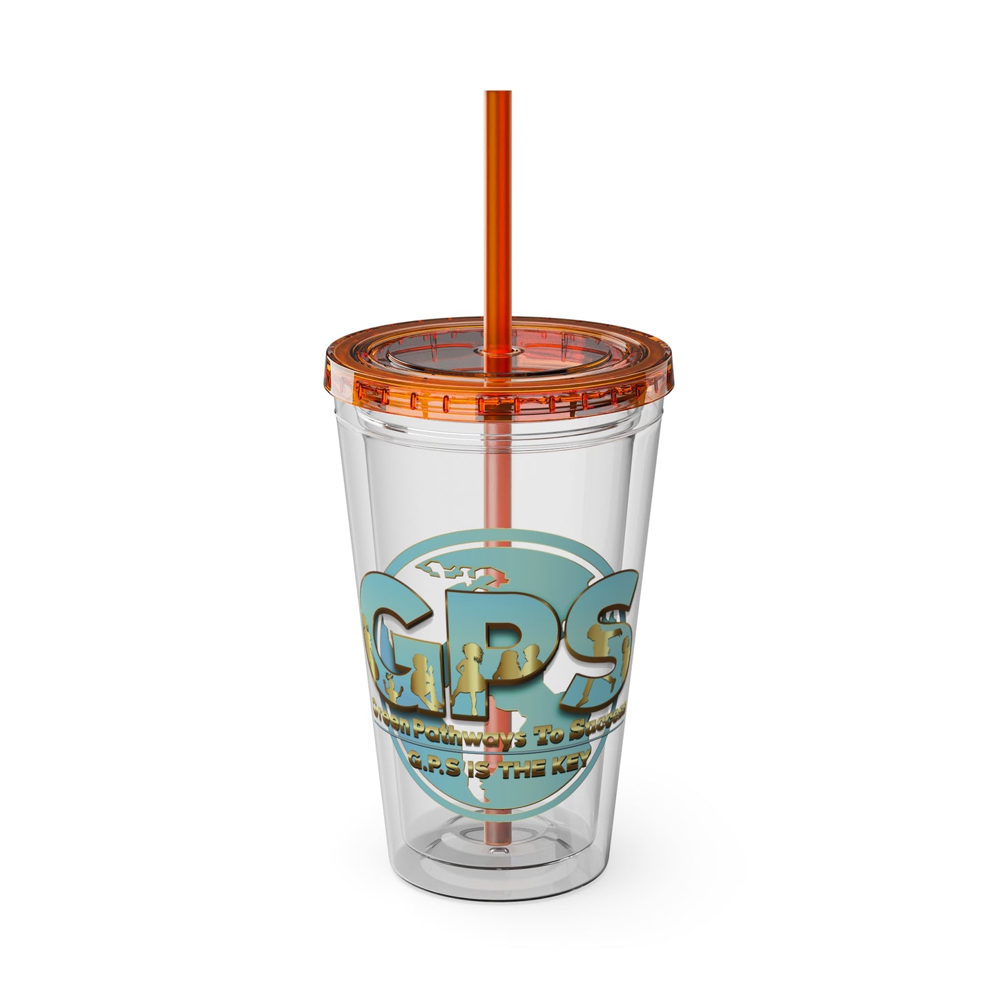 Sunsplash Tumbler with Straw, 16oz - GPS-1